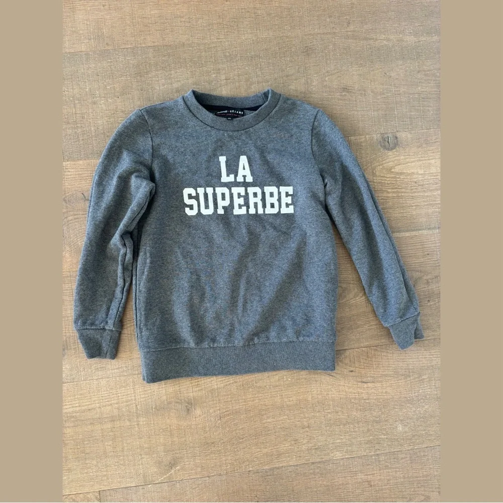 madewell et sezane la superbe gray sweatshirt pullover